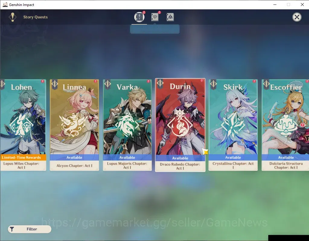 Genshin Impact Accounts Asia|AR 57|Mavu PremTeam|10 Limit+5(*5Weap)|(Mavui image 19