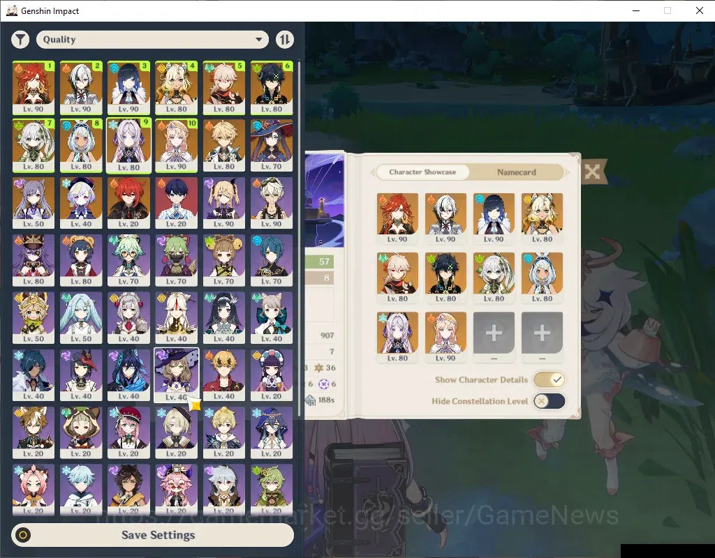 Genshin Impact Accounts Asia|AR 57|Mavu PremTeam|10 Limit+5(*5Weap)|(Mavui image 2