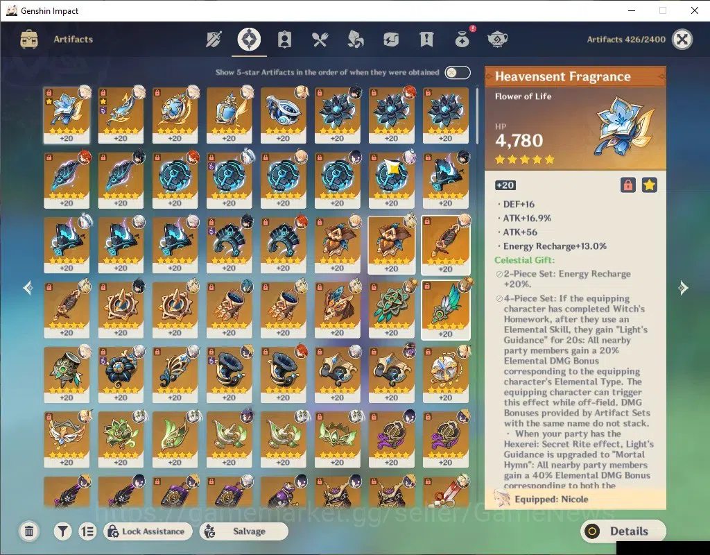 Genshin Impact Accounts Asia|AR 57|Mavu PremTeam|10 Limit+5(*5Weap)|(Mavui image 7