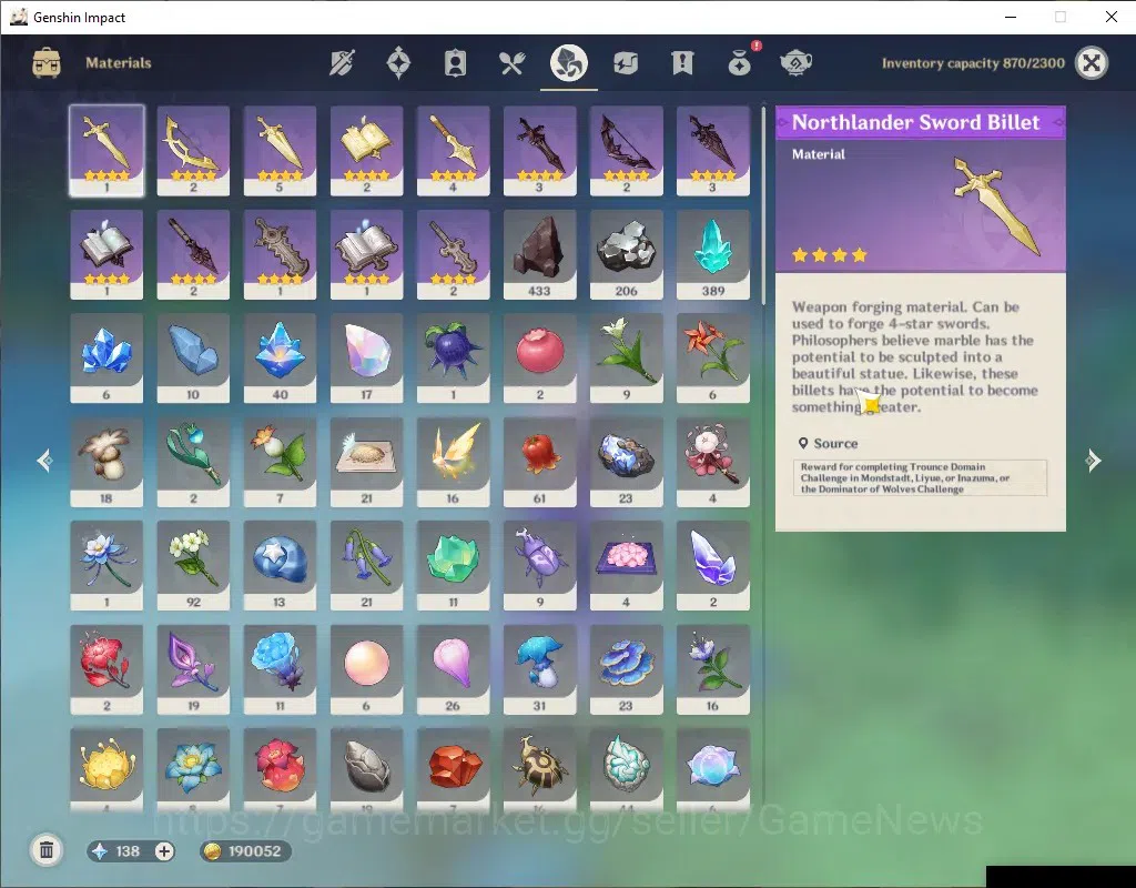 Genshin Impact Accounts Asia|AR 57|Mavu PremTeam|10 Limit+5(*5Weap)|(Mavui image 9