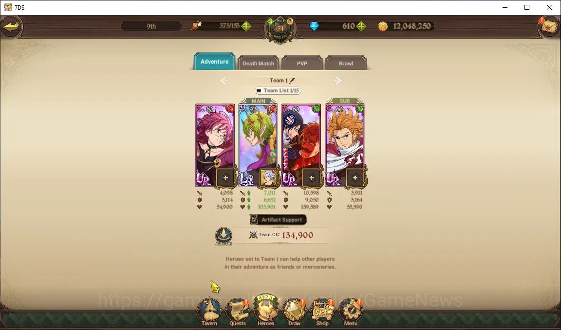 The Seven Deadly Sins: Grand Cross Accounts Midgame Global|1,4M CC|610 DM|1 LR+5 6