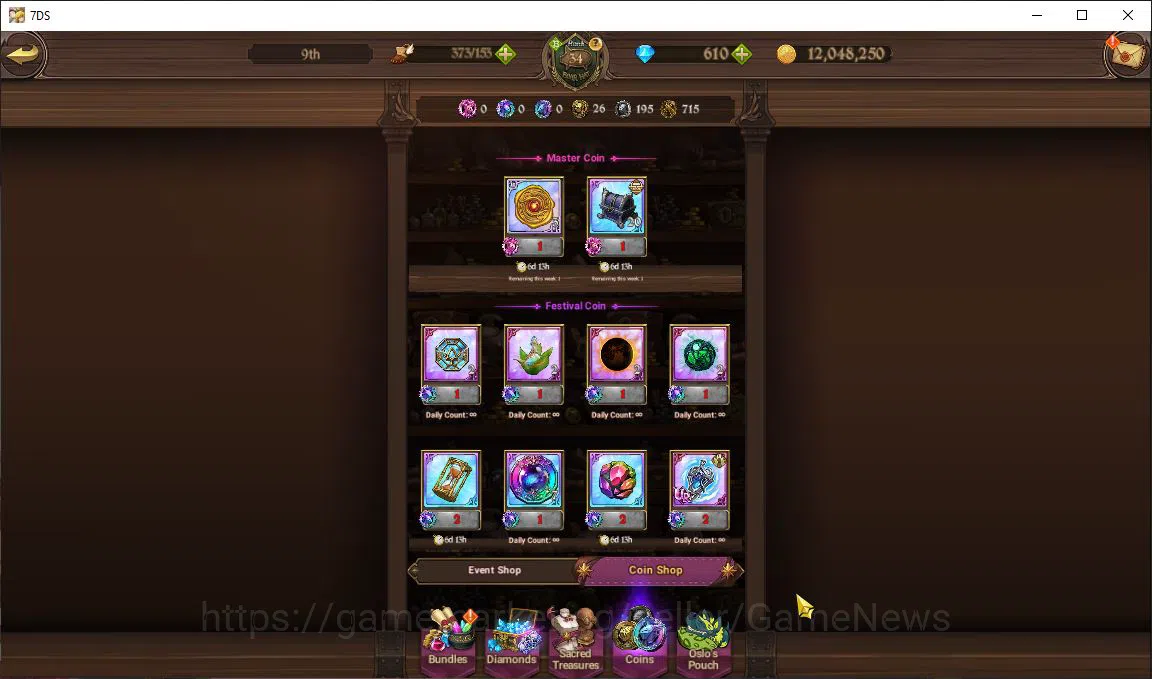 The Seven Deadly Sins: Grand Cross Accounts Midgame Global|1,4M CC|610 DM|1 LR+5 8
