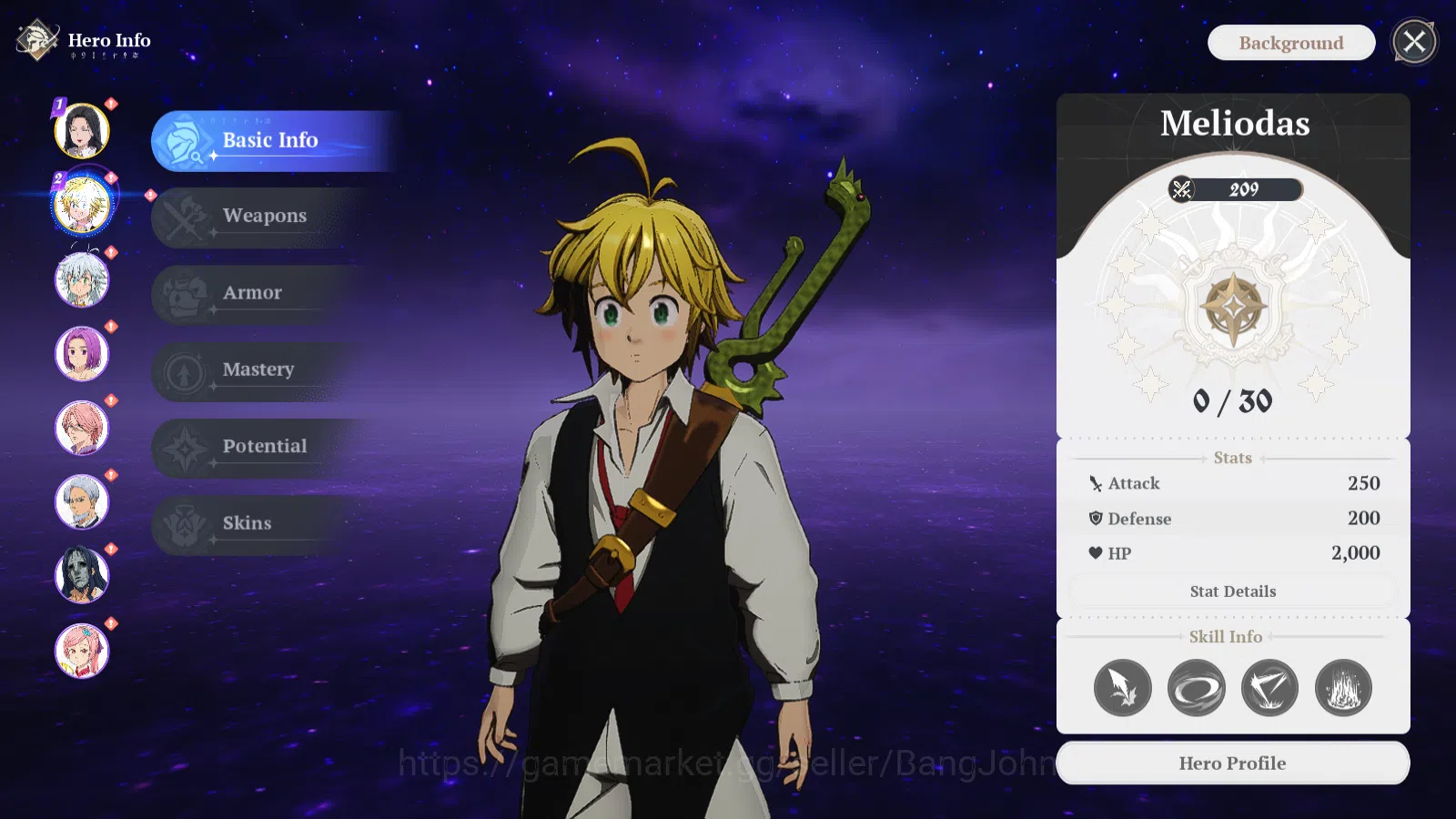 The Seven Deadly Sins: Origin Accounts EUROPE|FreshStarterLvl|2SSR|Meliodas,Guila&6SR|Act image 3
