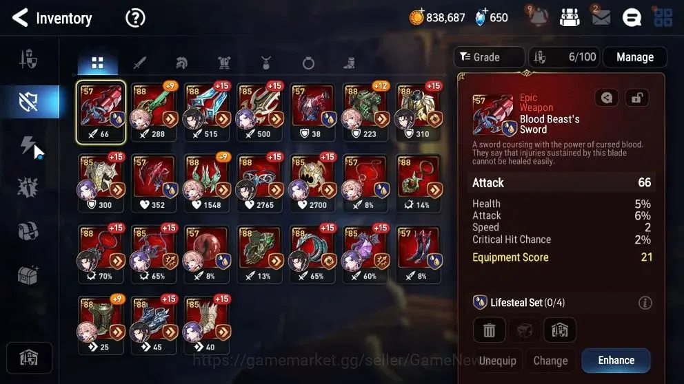 Epic Seven Accounts Limited Hero Global UnVerif|NewEra|2 ML(Rihana&Luc,Lionheart Cermia)+Abyss Fumyr,Jenua,Fumyr,etc|PoH 16