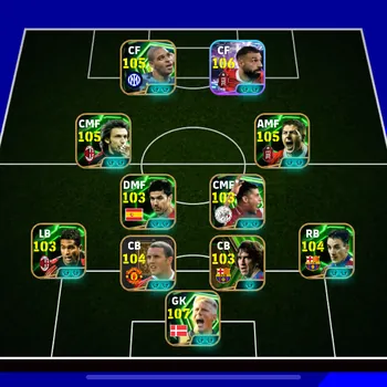 eFootball Accounts Legends & Iconic Players ovr  3228 • epic pirlo • epic andriano • showtime salah • epic smeichel • epic