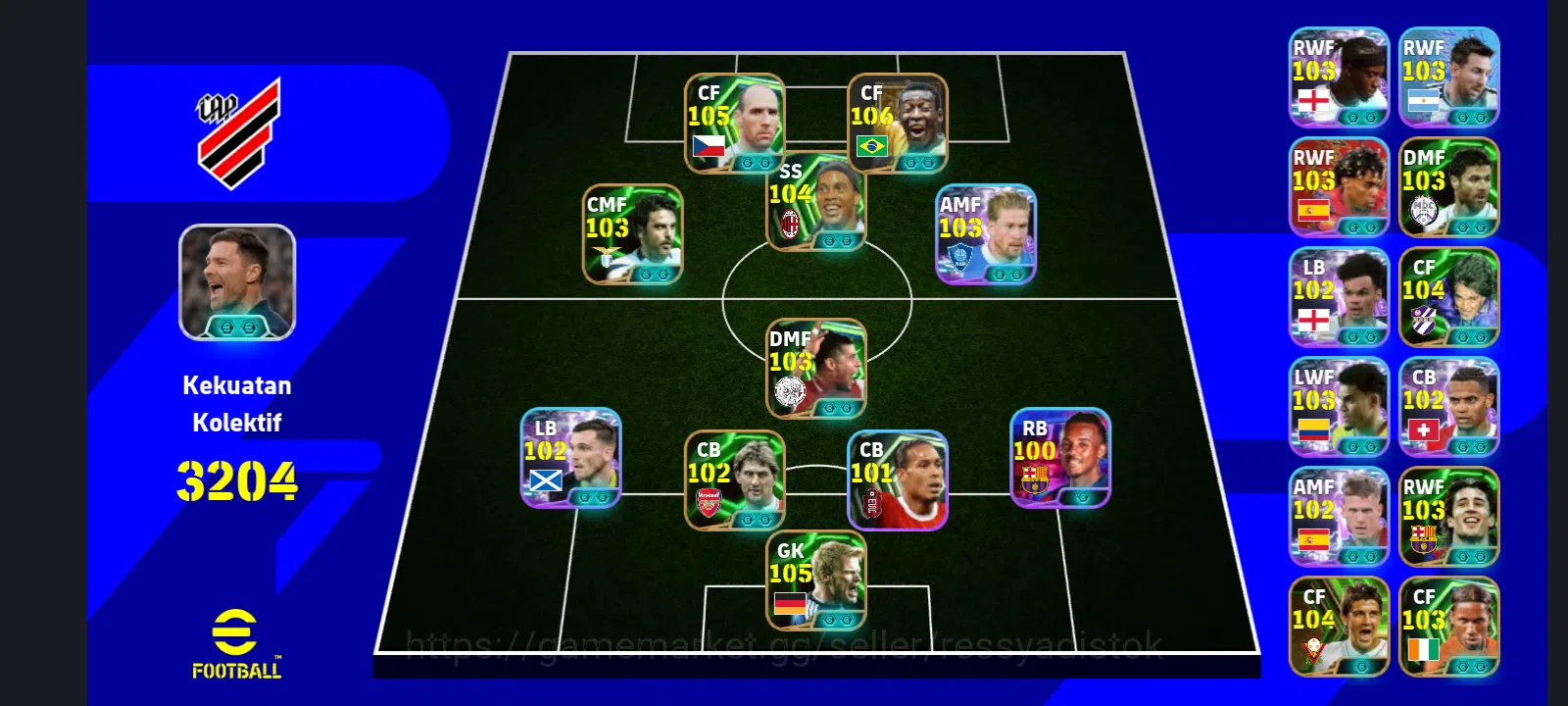 eFootball Accounts Legends & Iconic Players EFOOTBALL 2026 | KOLLER TARGET MAN, PELE, PACK BARCELONA OLD, 10 MANAGER 1