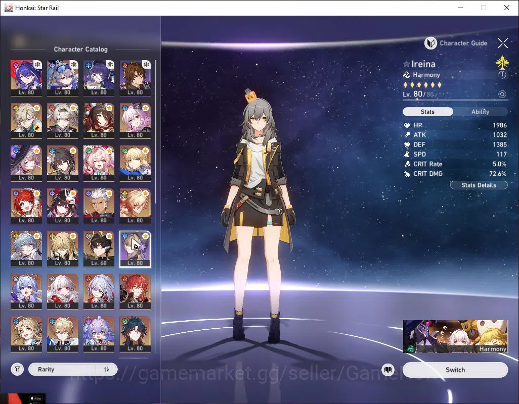 Honkai Star Rail Accounts Asia|TL 70|Free ZZZ|21 Limited|[Evernight,Saber,Ar image 4