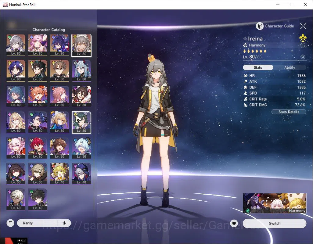Honkai Star Rail Accounts Asia|TL 70|Free ZZZ|21 Limited|[Evernight,Saber,Ar image 5