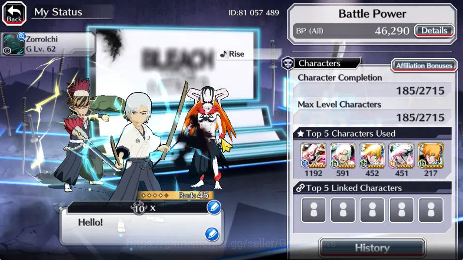 Bleach: Brave Souls Accounts [GLOBAL]6K Orb+Fresh All Story|Jushiro Soul Reaper image 3
