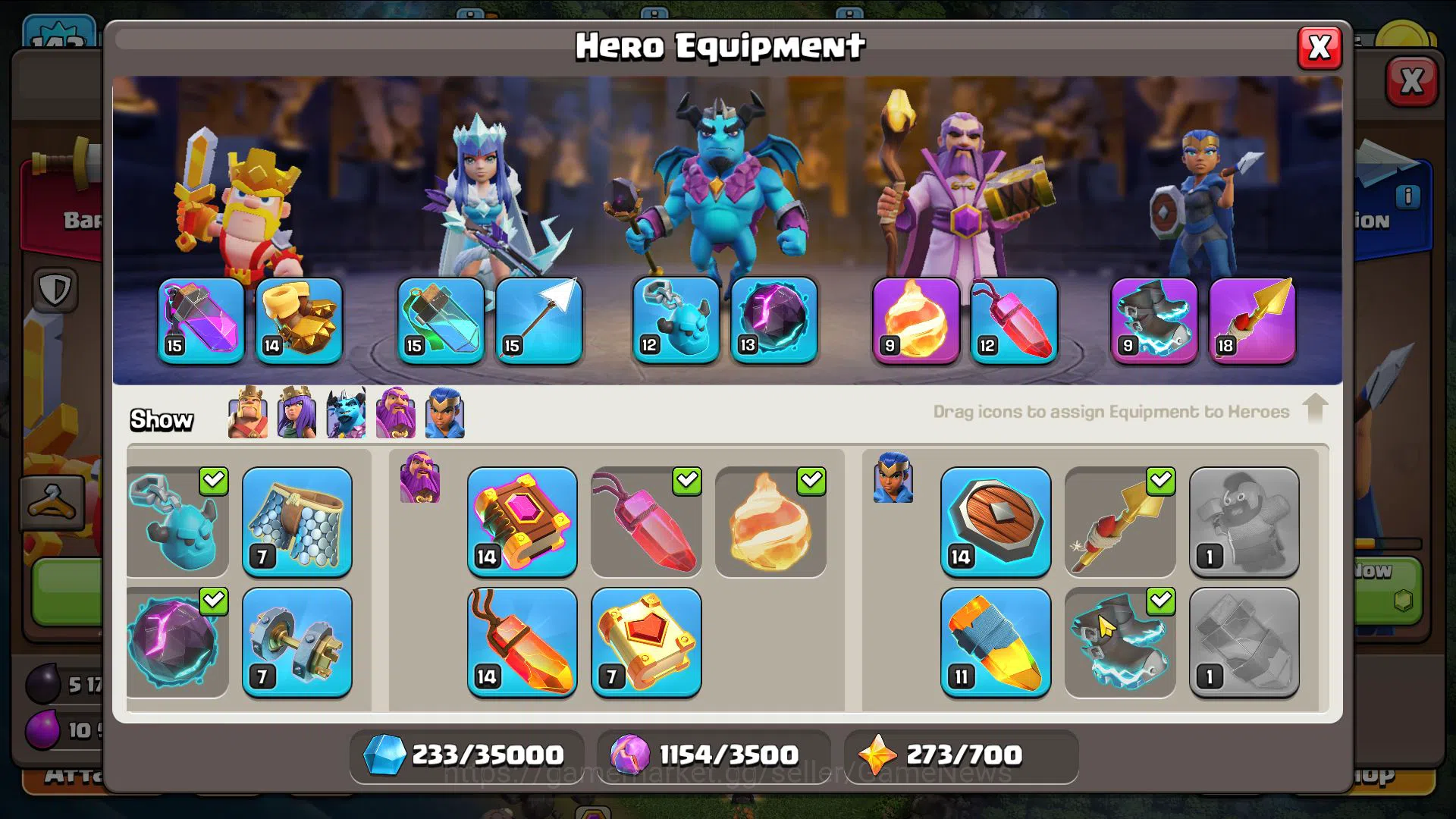 Clash of Clans Accounts Mid-Tier TH 14 -BH 9|LV 143|HH 7|BK 57,AQ 65,GW 31,MP 42,RC 22|CN OFF|Protect OFF|TAKE MAIL(COC2005) 11