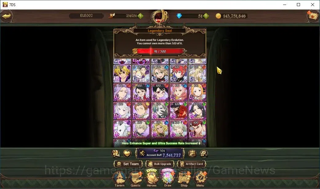 The Seven Deadly Sins: Grand Cross Accounts Asia|7,5M CC|91 LS|8 LR+11 UR+Collab ReZero|S&B3/6 image 4