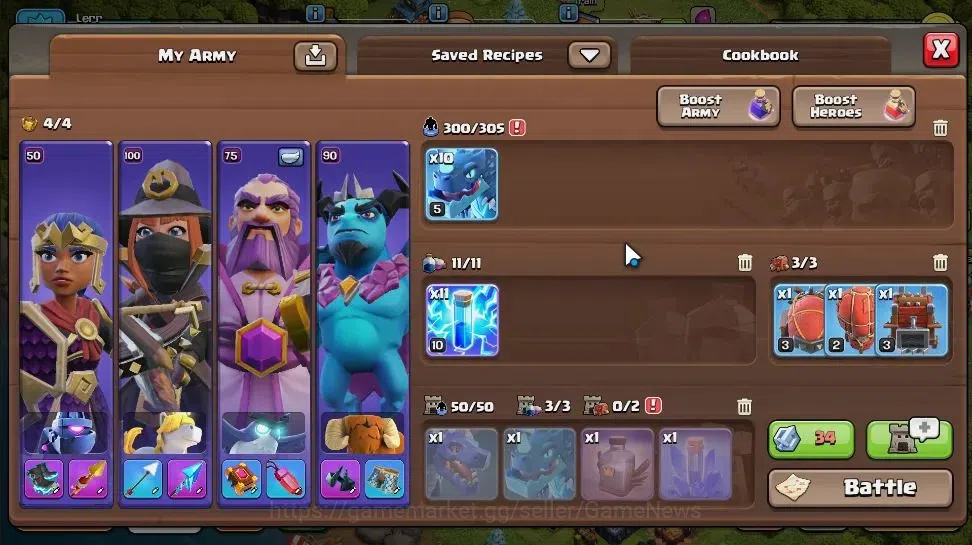 Clash of Clans Accounts LV 134|TH 17-BH 10|HH 9|Limited Skin|BK 44,AQ 67,G image 18