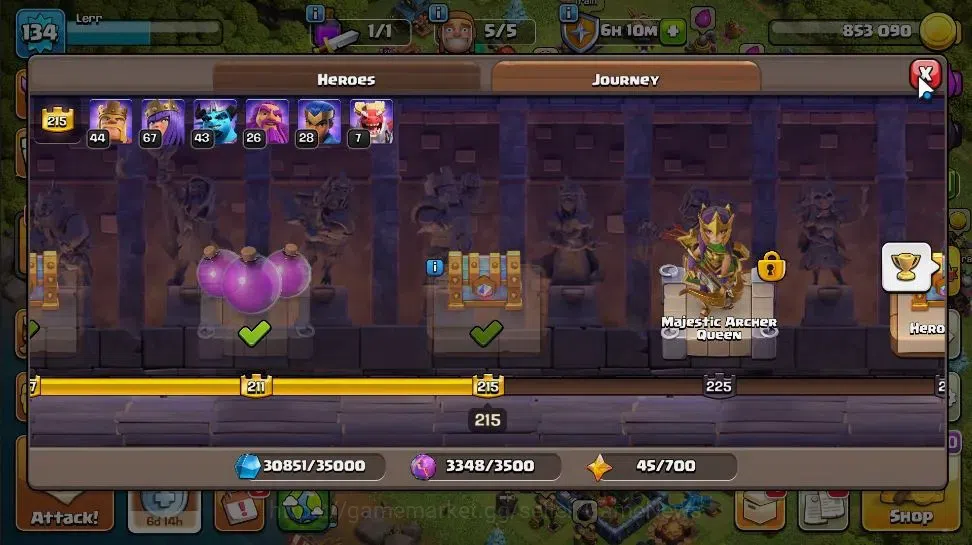 Clash of Clans Accounts LV 134|TH 17-BH 10|HH 9|Limited Skin|BK 44,AQ 67,G image 19