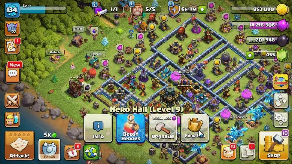 Clash of Clans Accounts LV 134|TH 17-BH 10|HH 9|Limited Skin|BK 44,AQ 67,G image 7