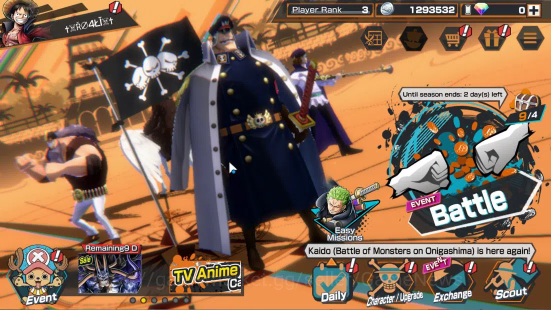 Global|5 EX|BP KUzan,5Elder Nusjuro,FilmRed Shanks,AF Rob Lucci,DD Shanks|Rank 3|Bandai|Check(OPBR2275) One Piece Bounty Rush Starter Global|5 EX|BP KUzan,5Elder Nusjuro,FilmRed Shanks image 1