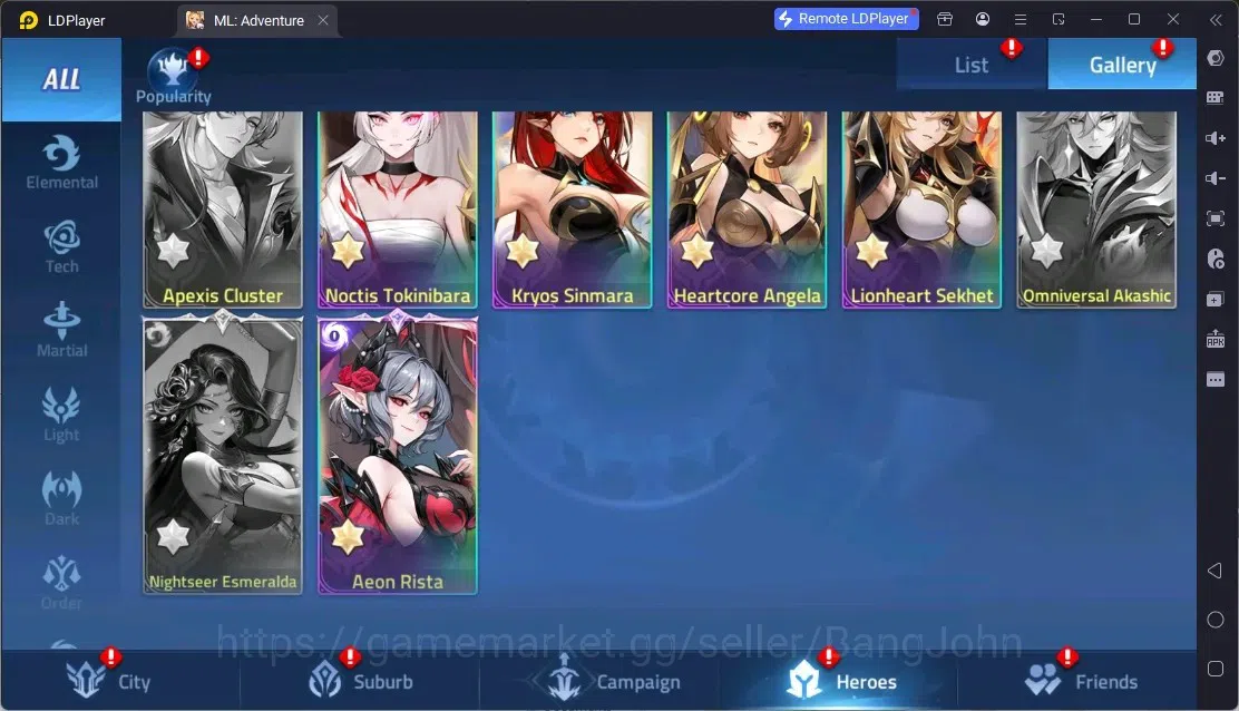 Mobile Legends: Adventure Accounts Global |LV 326|1,4B Power|VIP 10|Camp 75-45|Hero 257|18 Nexus|35Awaken|15UR|5Epic|42Rare 10