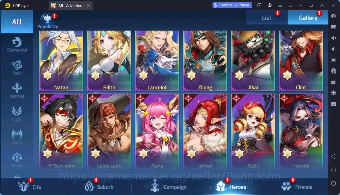 Mobile Legends: Adventure Accounts Global |LV 326|1,4B Power|VIP 10|Camp 75-45|Hero 257|18 Nexus|35Awaken|15UR|5Epic|42Rare 17