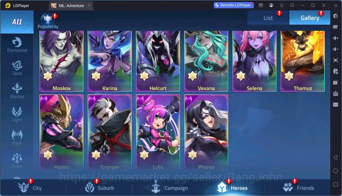 Mobile Legends: Adventure Accounts Global |LV 326|1,4B Power|VIP 10|Camp 75-45|Hero 257|18 Nexus|35Awaken|15UR|5Epic|42Rare 20