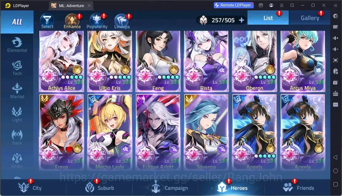 Mobile Legends: Adventure Accounts Global |LV 326|1,4B Power|VIP 10|Camp 75-45|Hero 257|18 Nexus|35Awaken|15UR|5Epic|42Rare 3