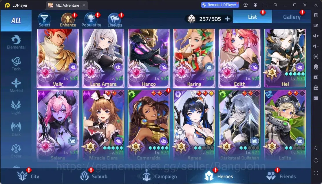 Mobile Legends: Adventure Accounts Global |LV 326|1,4B Power|VIP 10|Camp 75-45|Hero 257|18 Nexus|35Awaken|15UR|5Epic|42Rare 4