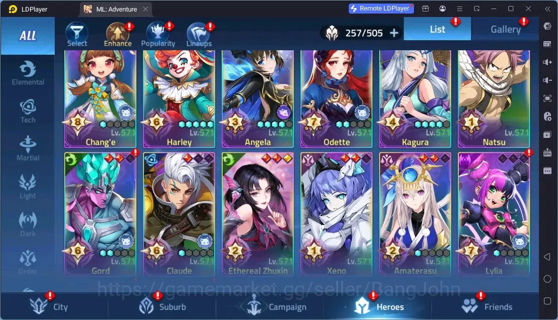Mobile Legends: Adventure Accounts Global |LV 326|1,4B Power|VIP 10|Camp 75-45|Hero 257|18 Nexus|35Awaken|15UR|5Epic|42Rare 6