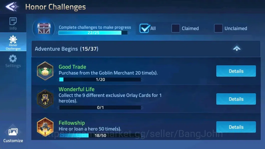 Mobile Legends: Adventure Accounts Global |LV 141| 49153k Power |VIP 9| Camp 54-16 |3 image 2