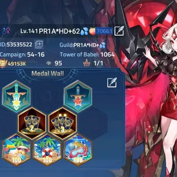 Mobile Legends: Adventure Accounts Global |LV 141| 49153k Power |VIP 9| Camp 54-16 |3 image 1
