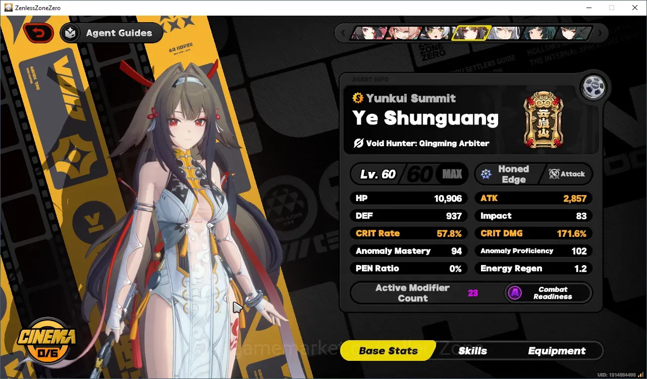 Zenless Zone Zero Accounts Starter Asia|IK58|Limit 13 4VH+YiXuan Sign +PremYSG,PremYiXuan,PremMiyabi,PremRemielle|S3 1