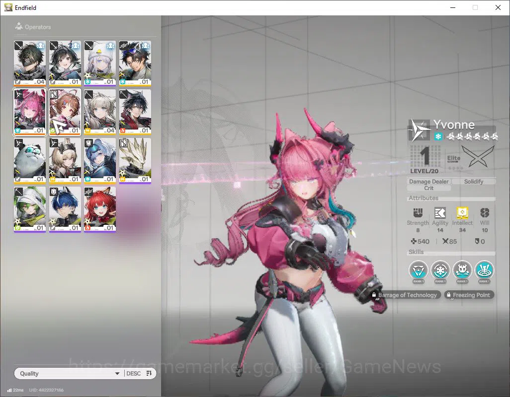 Arknights: Endfield Accounts ASIA|Fresh Starter(Lv3)|SSR 2(1Limit) [Yvonne],Ard image 2