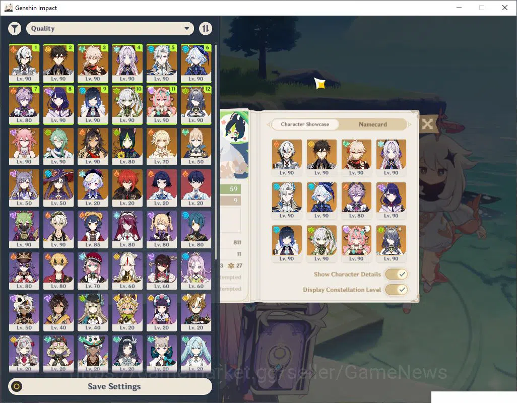 Genshin Impact Accounts Asia|AR 59| 14 Limited +8(*5Weapon)| Yelan+C1[Arle image 2