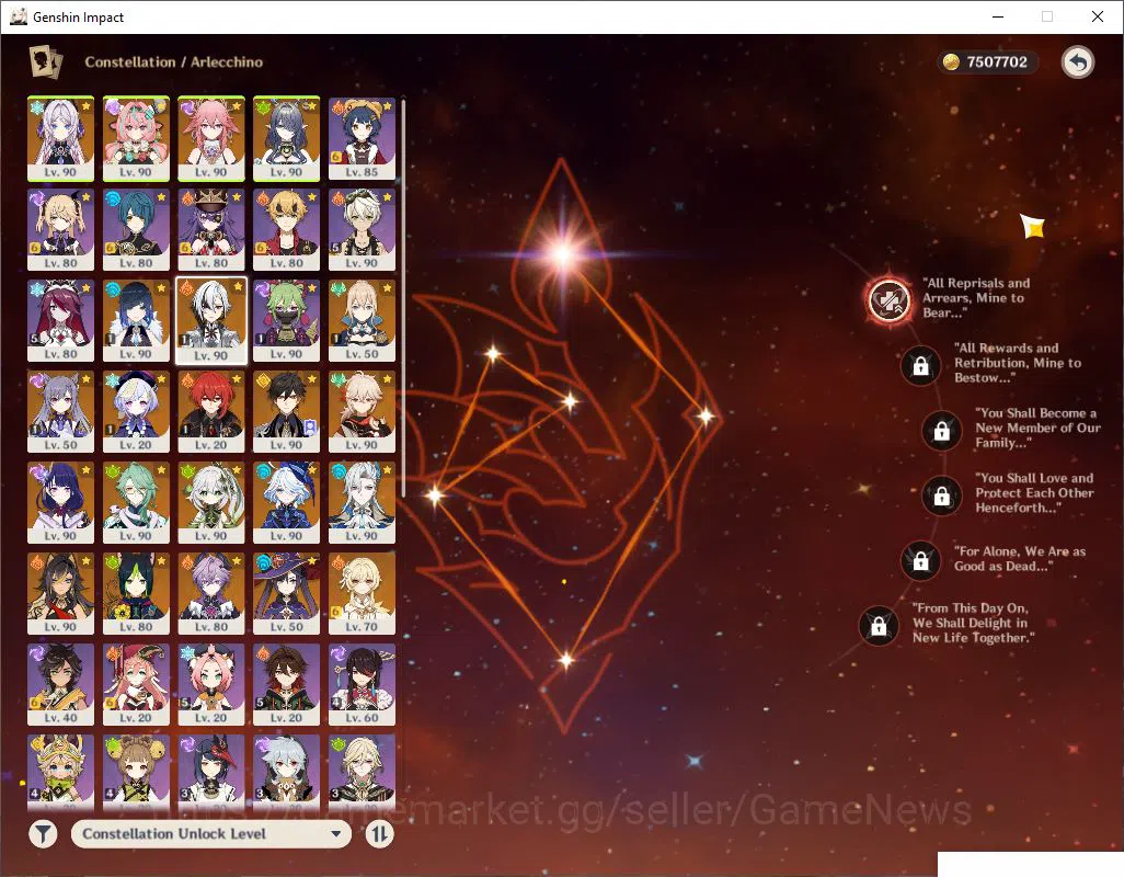 Genshin Impact Accounts Asia|AR 59| 14 Limited +8(*5Weapon)| Yelan+C1[Arle image 5