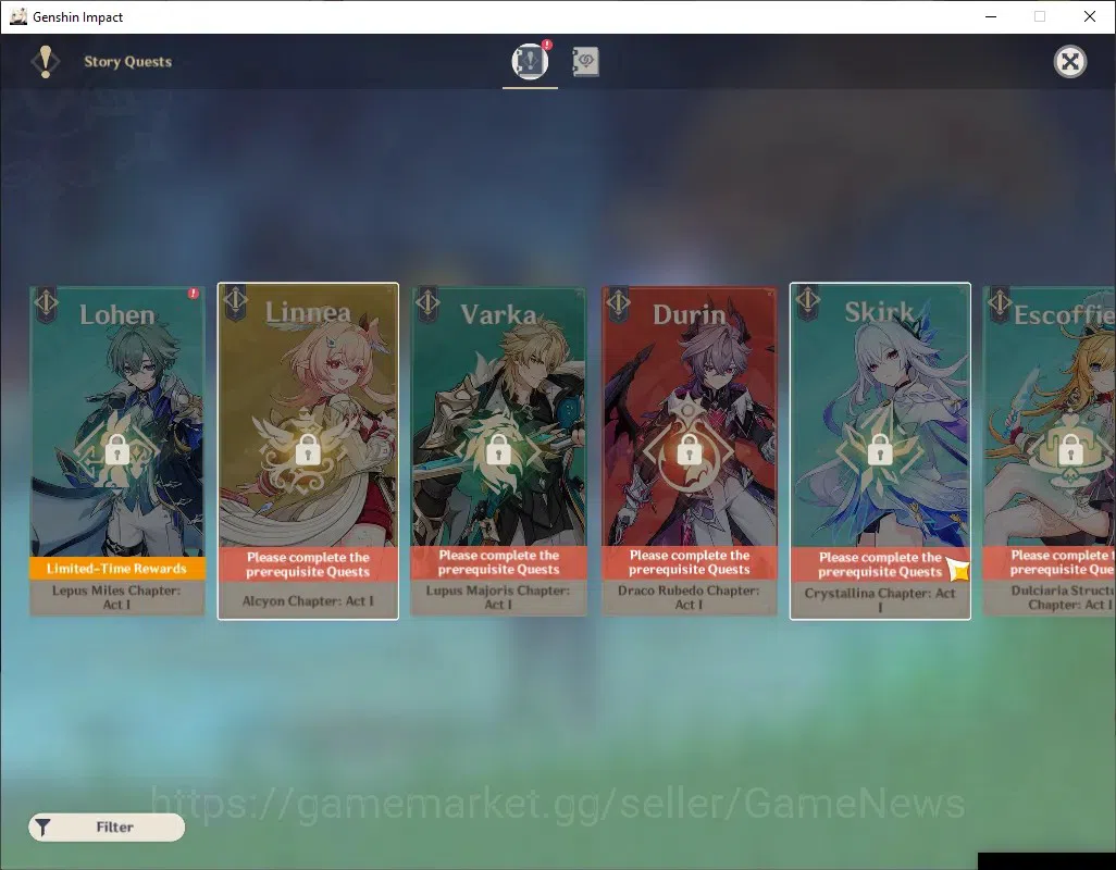 Genshin Impact Accounts ASIA|AR 29|1 Limit + 2 (*5 Standard)| Lohen |Mona, image 13