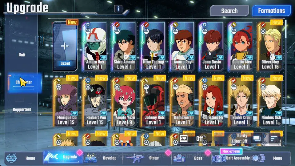 SD Gundam G Generation ETERNAL Accounts [Global]Rank 37|155K DM| 6 UR | Striker Custom,Gundam Ez8,Nu Gundam,Narrative,Gundam 3