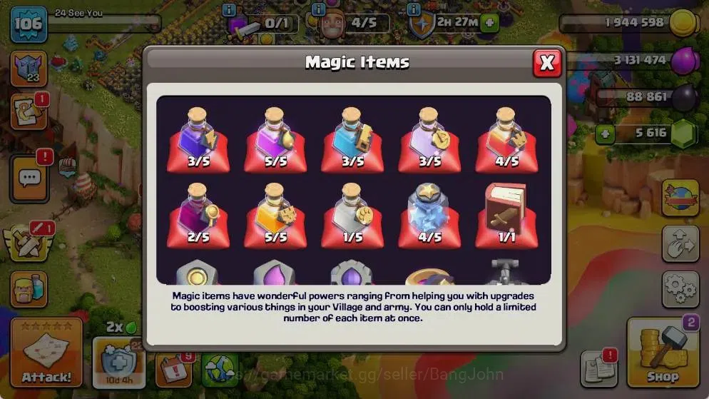 Clash of Clans Accounts Global |TH 17-BH 7|LVL 106|AQ 32 ,MP 7 ,GW 17 ,RC  image 3