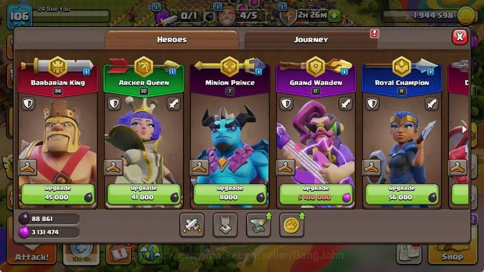 Clash of Clans Accounts Global |TH 17-BH 7|LVL 106|AQ 32 ,MP 7 ,GW 17 ,RC  image 7