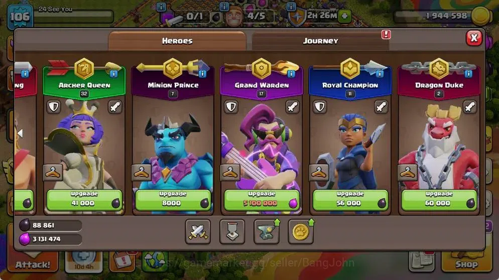 Clash of Clans Accounts Global |TH 17-BH 7|LVL 106|AQ 32 ,MP 7 ,GW 17 ,RC  image 8