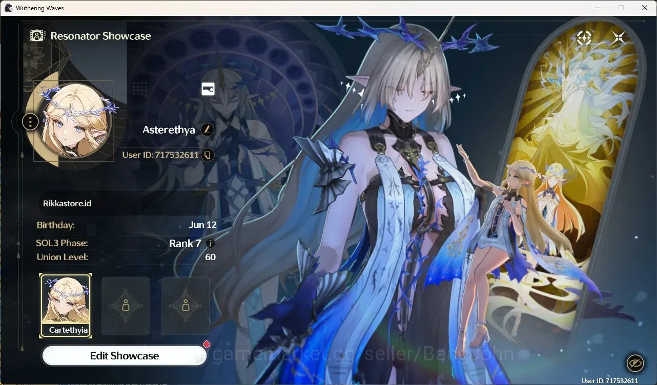 Wuthering Waves Accounts Mid-Game ASIA|UL 60|Rank 7|4 Char Limited [Cartethyia,Lucy,Rebecca R1]+Sign,Shorekeeper|Mc