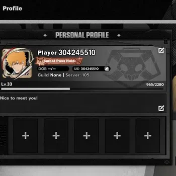 BLEACH: Soul Resonance Accounts NuverseSEA|Lv33|4 SSR|4 Sign|(Ichigo Dual Zangetsu,Tosen,Urahara,Ikkaku)+Stamp|12 SR