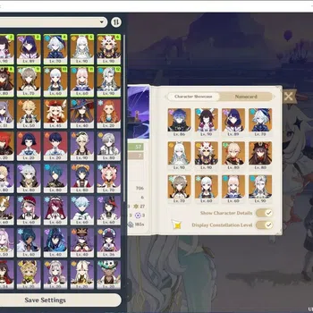 Genshin Impact Accounts Others ASIA|AR 57|Team Flins,Zibai+Sign,Neuvillette|14 Limit + 7