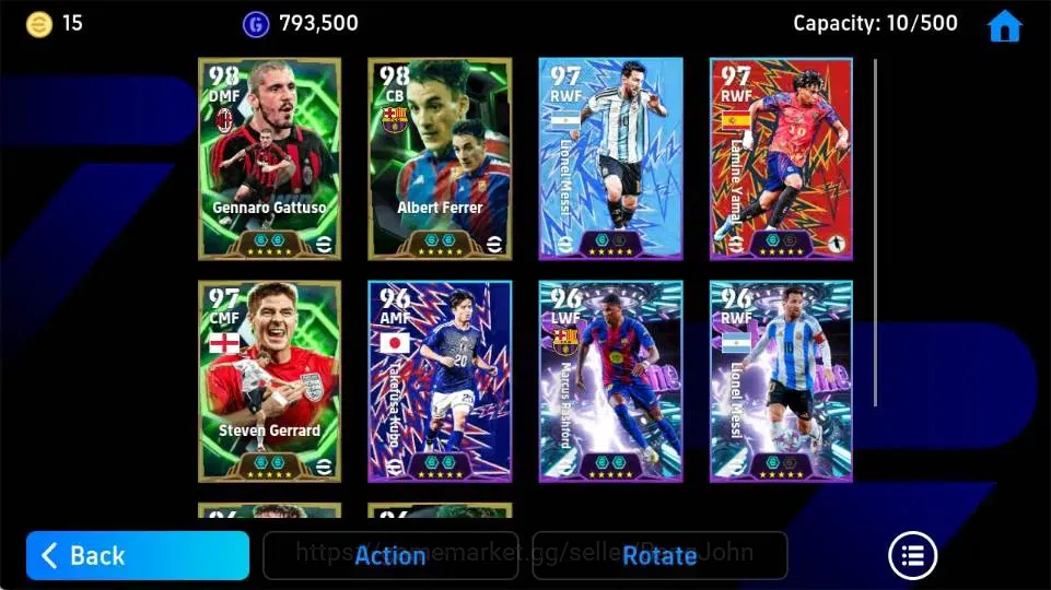 eFootball Accounts Android|PW 3109|Gennaro Gattuso Epic,Albert Ferrer image 2