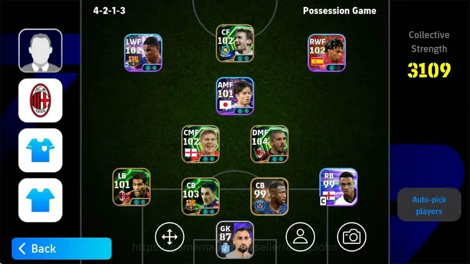 eFootball Accounts Android|PW 3109|Gennaro Gattuso Epic,Albert Ferrer image 4