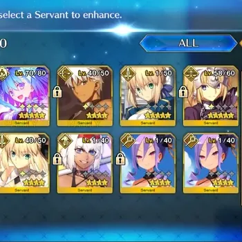 Fate-Grand Order Accounts NA Starter Orleans Lv 16|Space Ciel, Morgan, Saber Artoria, Jeanne Ruler +1 SSR Selector