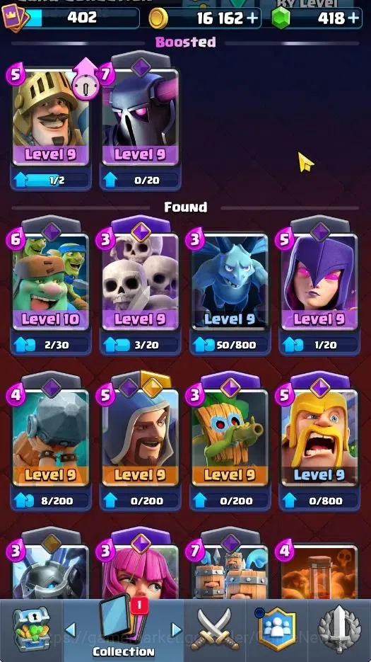 Clash Royale Accounts High-End Lvl 402|KTL 9|Trophy 3041|418 Gems|Card 48/122|1 Hero 4 EVO 11 Epic 18 Rare 19 Common|3 Wild 11
