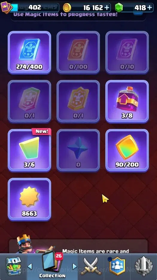 Clash Royale Accounts High-End Lvl 402|KTL 9|Trophy 3041|418 Gems|Card 48/122|1 Hero 4 EVO 11 Epic 18 Rare 19 Common|3 Wild 6