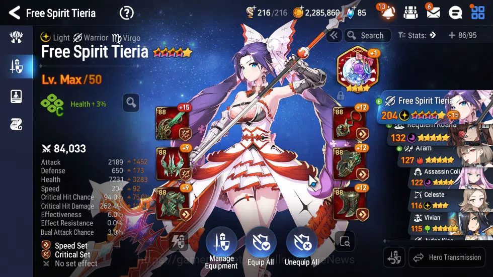 Epic Seven Accounts Starter GLOBAL Unverif|4 ML(AstroM Elena,SageBalSezn,Req Roana,Judge Kise)+Aram,Iseria,Etc|Poh+Bless 13
