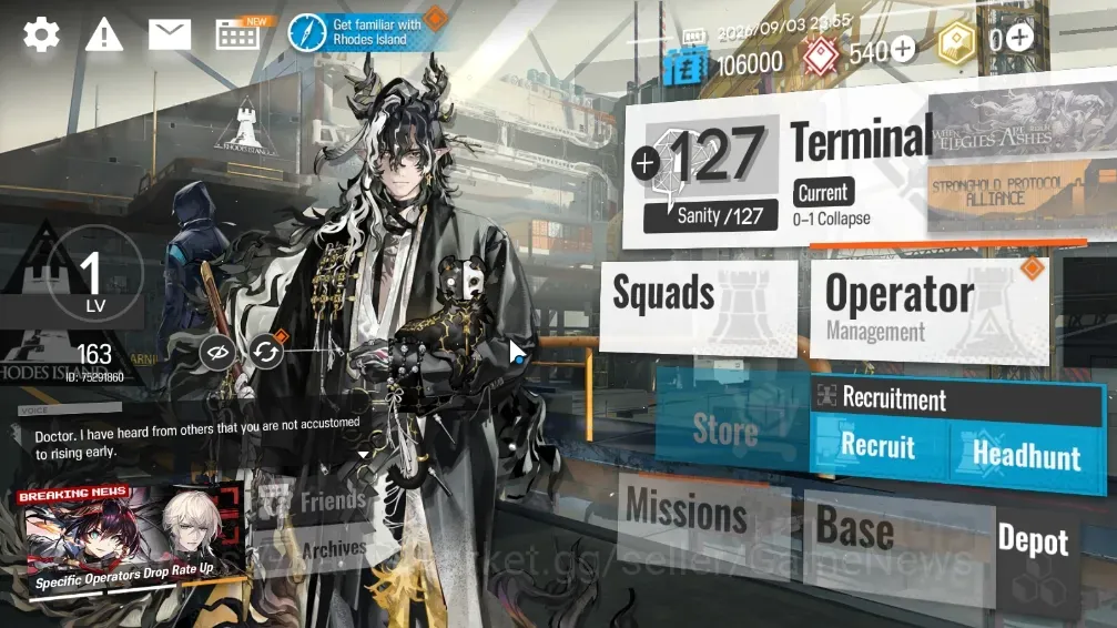 Arknights Accounts Starter Lvl 1| Fresh Starter | 37 Operator | 1 Limited | Wang | Mountain | Terminal 0-1 | Take Mail 1