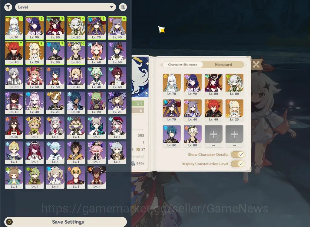 Genshin Impact Accounts ASIA|AR54|4Limited+1(*5Weapon)|Zibai,Chasca,Raiden image 2
