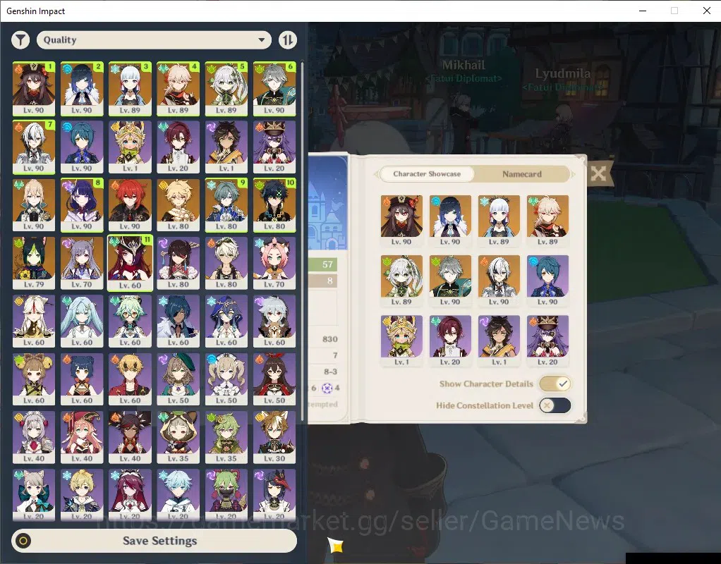 Genshin Impact Accounts ASIA|Free HSR+HI3|AR 57|11 Limited+ 6(*5 Weapon)|L image 1