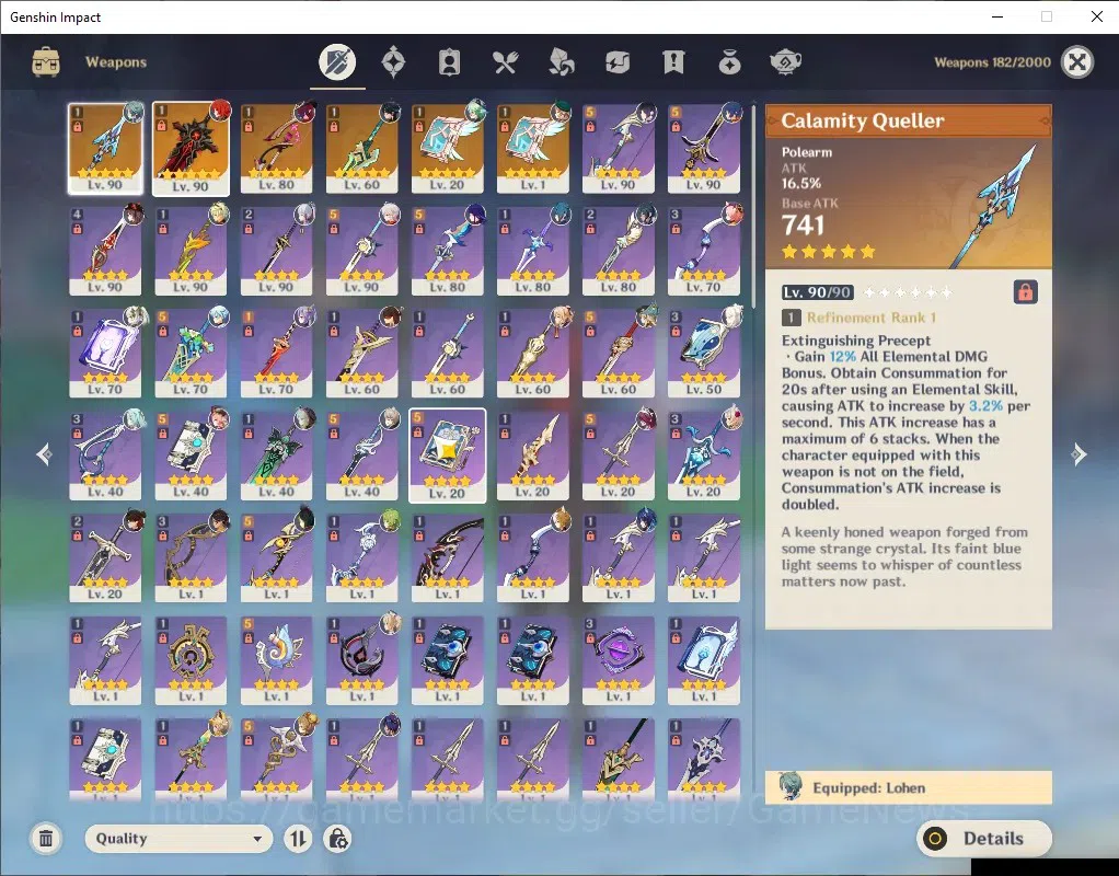 Genshin Impact Accounts ASIA|Free HSR+HI3|AR 57|11 Limited+ 6(*5 Weapon)|L image 4