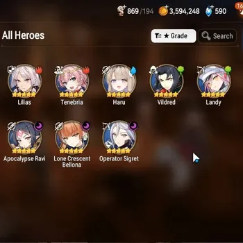 Epic Seven Accounts Starter Global|Unverif|Starter 3ML(LC Bellona,A.Ravi,O.Sigret)|PoH+Bless ON|Theater